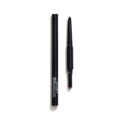 Gosh Shape & Fill Crayon à sourcils crème double 002 Gris-brun
