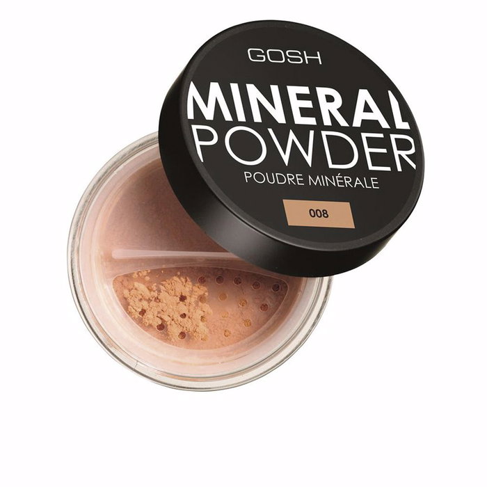 Gosh Poudre Minérale 008-tan - Poudre Libre Matifiante et Naturelle, 8g, Tous Types de Peaux