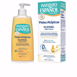 Instituto Español Piel Atópica Oléogel Bain et Douche 300 ml pour Peaux Sèches et Atopiques Hydratant et Protecteur
