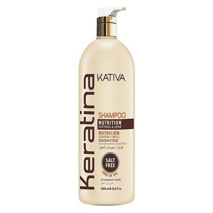 Kativa Shampooing à la Kératine 1000 ml, Nourrit et Renforce les Cheveux Kativa Shampooing à la Kératine 1000 ml, Nourrit et Renforce les Cheveux