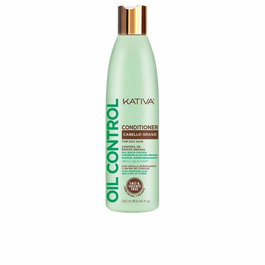 Kativa Conditioner Oil Control 250ml - Purifie, Hydrate et Équilibre les Cheveux Gras et Normaux pour des Cheveux Démêlés, Doux et Brillants