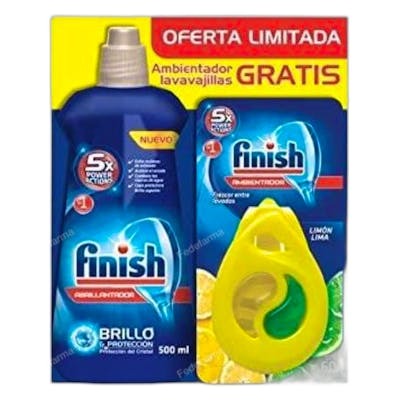 Finish Brillant pour lave-vaisselle 500 ml et 2 désodorisants Finish Brillant pour lave-vaisselle 500 ml et 2 désodorisants