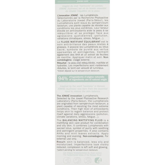 Jowaé Fluide Matifiant Équilibrant 40 ml