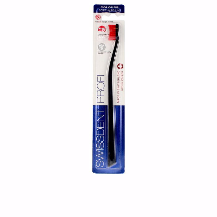 Swissdent COLOURS CLASSIC Brosse à dents #black&red 1 unité Swissdent COLOURS CLASSIC Brosse à dents #black&red 1 unité