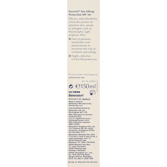 Eucerin Sun Leble Protect Gel Crème SPF 50 150 ml Eucerin Sun Leble Protect Gel Crème SPF 50 150 ml