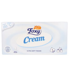 Foxy Crème Visage Peaux Sensibles Lingettes 75 unités