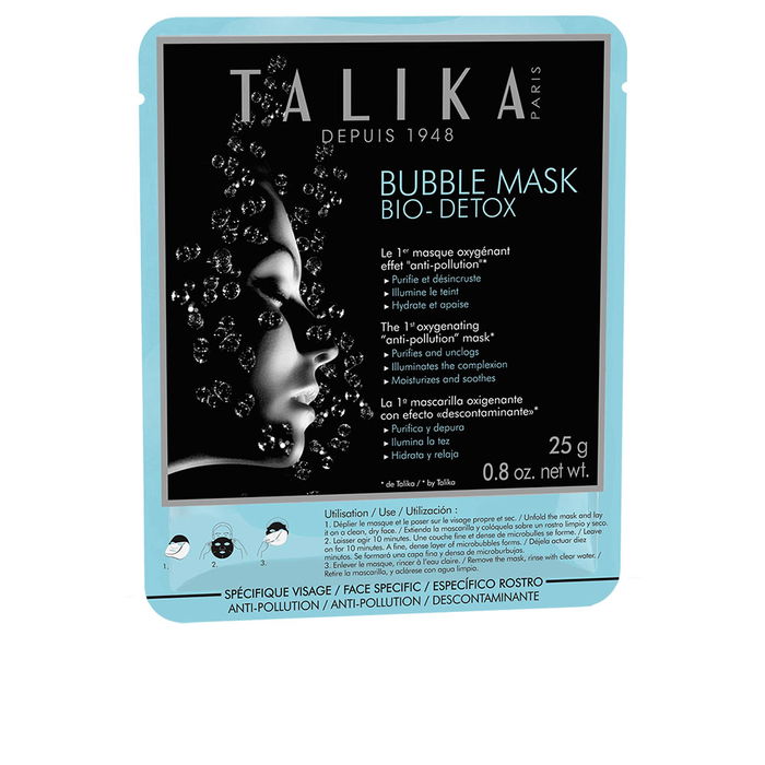 Talika Masque Bubble Bio Detox Anti-Pollution, Purifiant et Revitalisant, 25g Talika Masque Bubble Bio Detox Anti-Pollution, Purifiant et Revitalisant, 25g