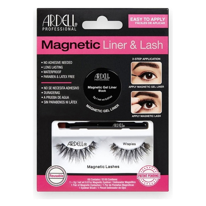 Ardell Magnetic Liner & Lash Wispies - Kit Eyeliner Gel Noir et Faux Cils