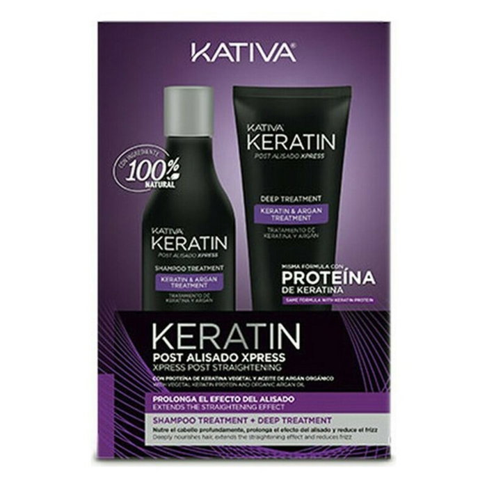 Kativa Coffret post-lissage brésilien Keratin Express 2 pièces Kativa Coffret post-lissage brésilien Keratin Express 2 pièces