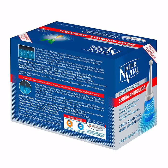Natur Vital Sérum Anti-chute Traitement Intensif Fortifiant et Revitalisant - 7 Ampoules x 12 ml