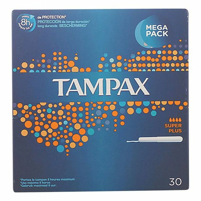 Tampax Tampon Super Plus avec Applicateur Biodégradable, 30 Unités Tampax Tampon Super Plus avec Applicateur Biodégradable, 30 Unités