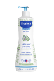 Mustela Hydra Bébé Lait Corporel Hydratant à l'Avocat pour le Corps - Flacon de 750 ml