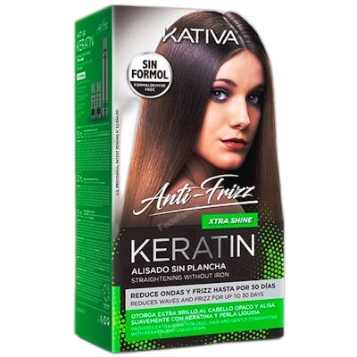 Kativa Keratin Anti-Frizz Xtra Shine Kit de lissage sans fer (3 pcs) Kativa Keratin Anti-Frizz Xtra Shine Kit de lissage sans fer (3 pcs)
