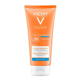 Vichy Multi Protection Milk SPF50 200 mL - Lait Solaire Haute Protection Visage et Corps