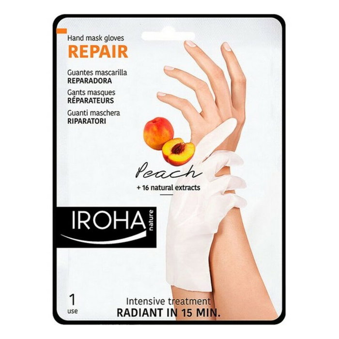 Iroha PEACH gants de masque pour les mains et les ongles, 2 unités