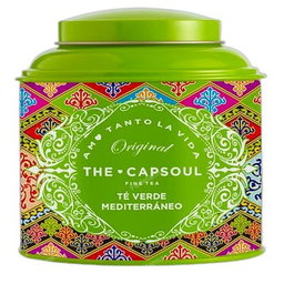 The Capsoul Thé Vert Méditerranéen en Vrac 100g Saveurs Fruits, Citron et Fleurs Antioxydant