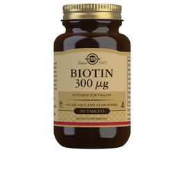 Solgar Biotine 300 mcg Comprimés 100 unités pour cheveux sains et métabolisme