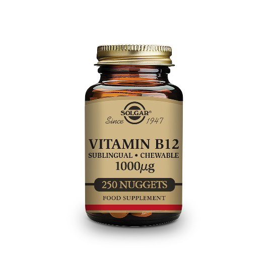 Solgar Vitamine B12 1000 mcg Cyanocobalamine Gélules à mâcher