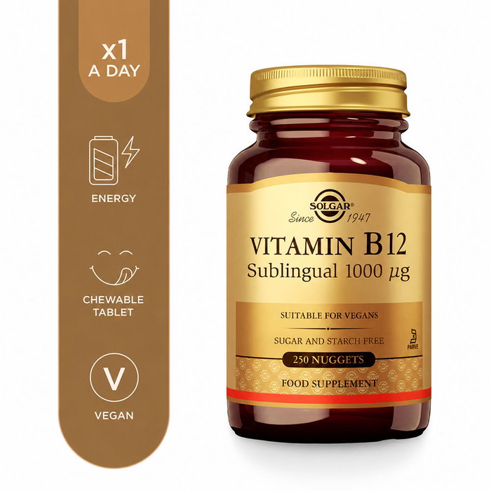 Solgar Vitamine B12 1000 µg, Comprimés Masticables Cerise Solgar Vitamine B12 1000 µg, Comprimés Masticables Cerise