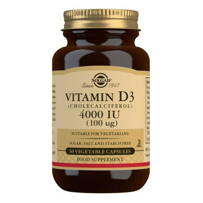 Solgar Vitamine D3 4000 UI (100 mcg) - 60 Capsules végétales