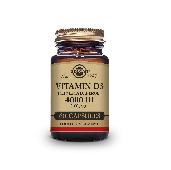 Solgar Vitamine D3 4000 UI (100 mcg) - 60 Capsules végétales
