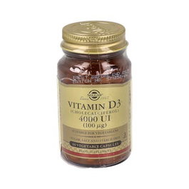 Solgar Vitamine D3 4000 UI (100 mcg) - 60 Capsules végétales