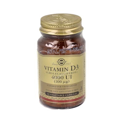 Solgar Vitamine D3 4000 UI (100 mcg) - 60 Capsules végétales
