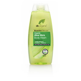 Dr. Organic Gel Lavant Corporel BIOACTIF Aloe Vera - 250 ml - Gel nettoyant purifiant et hydratant pour tous types de peaux