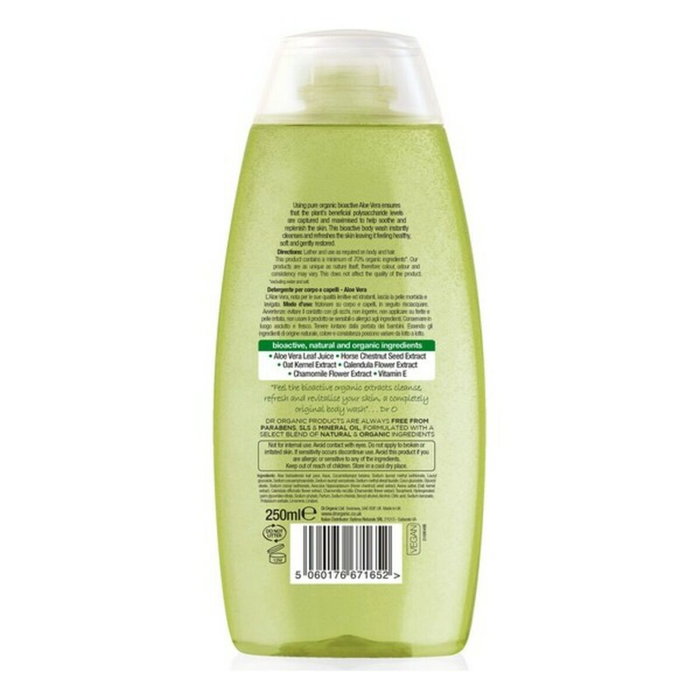Dr.Organic Gel de douche et de bain à l'aloe vera biologique 250 ml Dr.Organic Gel de douche et de bain à l'aloe vera biologique 250 ml