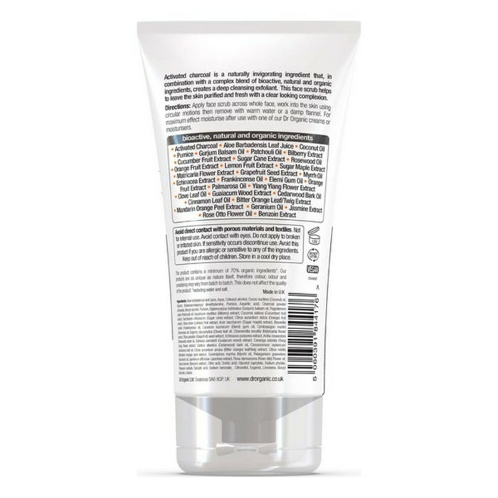 Dr. Organic Exfoliant Visage au Charbon Activé 125 ml