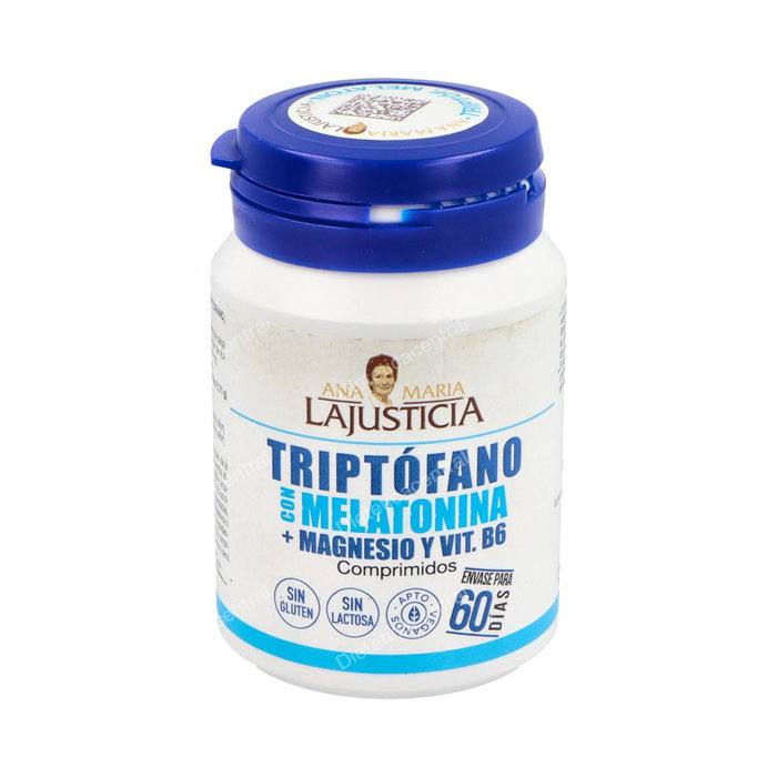 Ana Maria Lajusticia Tryptophane avec Mélatonine, Magnésium et Vitamine B6, 60 comprimés