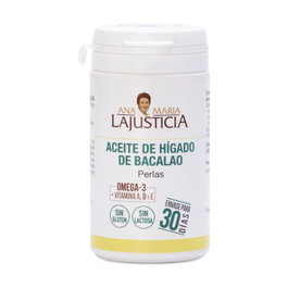 Ana Maria Lajusticia Huile de Foie de Morue + Vitamine E, 90 perles