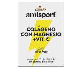 Amlsport Collagène avec Magnésium + Vitamine C saveur Fraise 20 sticks