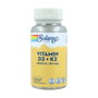Solaray Vitamine D3 + K2 60 Capsules Végétales