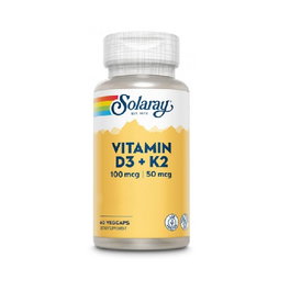 SOLARAY Vitamine D3 + K2 (MK-7) 60 capsules végétales