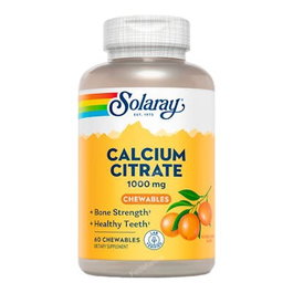 SOLARAY Calcio Citrato 1000mg goût orange 60 comprimés à mâcher