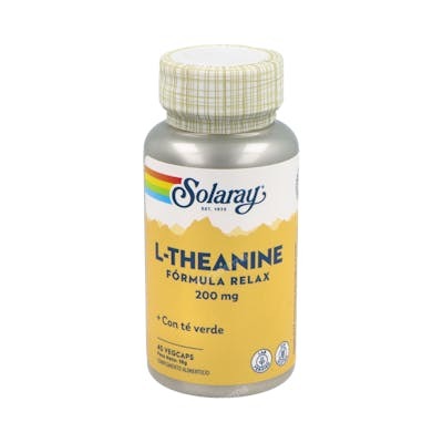 SOLARAY L-Teanina (Theanine) 200 mg, 45 gélules végétales, complément alimentaire relaxation, thé vert SOLARAY L-Teanina (Theanine) 200 mg, 45 gélules végétales, complément alimentaire relaxation, thé vert