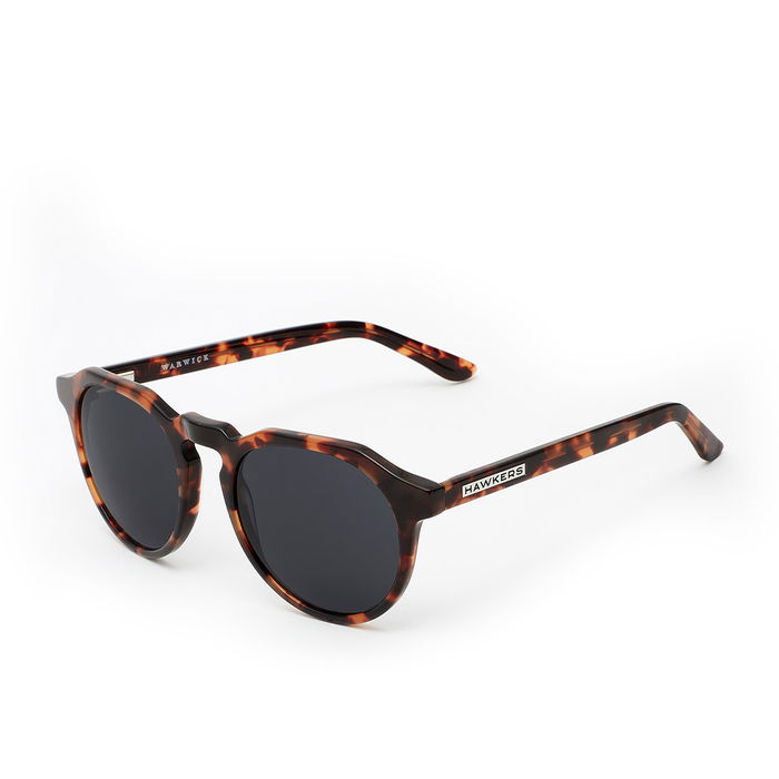 Hawkers Lunettes de soleil Warwick X Carey Dark Unisexe Rondes Acetate Havana Diamant 52 mm