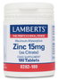 LAMBERTS Zinc Citrate 15 mg, 180 comprimés