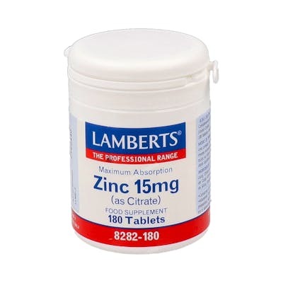 LAMBERTS Zinc Citrate 15 mg, 180 comprimés
