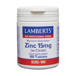 LAMBERTS Zinc Citrate 15 mg, 180 comprimés