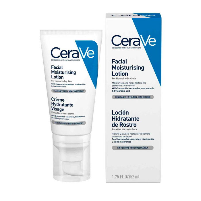 Cerave Lotion hydratante pour le visage peaux normales à sèches 52 ml Cerave Lotion hydratante pour le visage peaux normales à sèches 52 ml