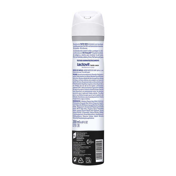 Lactovit Déodorant Vaporisateur Invisible Anti-Taches Unisexe 200 ml