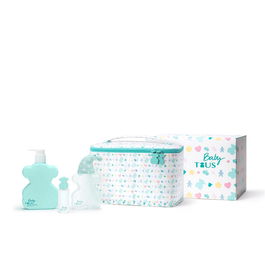 Tous Coffret Cadeau Baby Tous 4 Pièces : Eau de Cologne 100ml + Lait Corporel 250ml + Mini Eau de Cologne 15ml + Trousse de Toilette