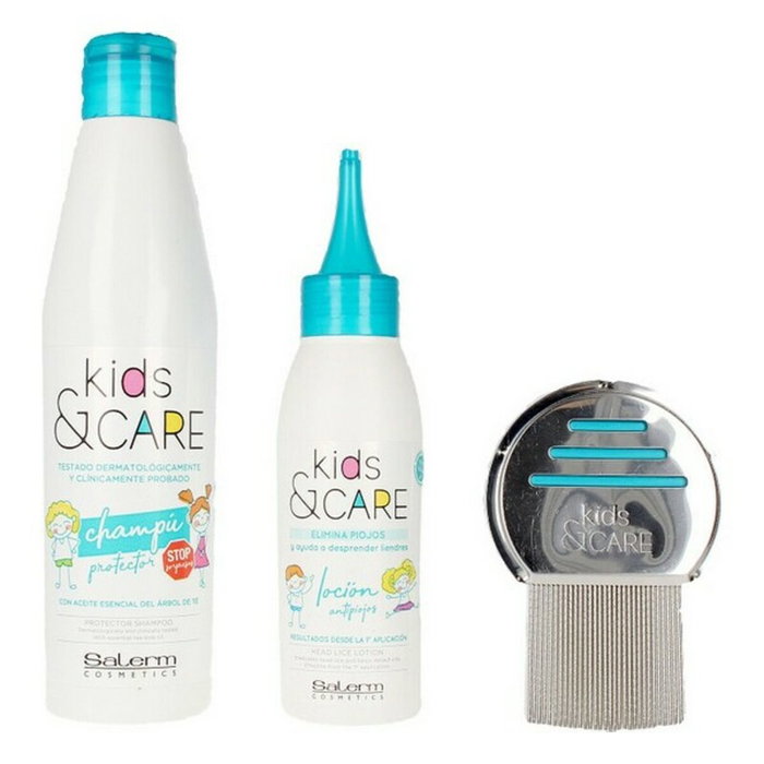 Salerm KIDS&CARE Coffret Anti-Poux et Protection Cheveux 3 Pcs (Shampooing 250ml, Lotion 100ml, Brosse) Salerm KIDS&CARE Coffret Anti-Poux et Protection Cheveux 3 Pcs (Shampooing 250ml, Lotion 100ml, Brosse)