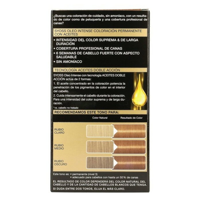 Syoss Olio Intense Teinture Permanente 8.60 Blond Miel, 5 pièces