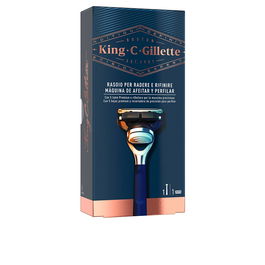 Gillette Rasoir KING homme 5 lames avec tondeuse et bande lubrifiante, 1 pièce