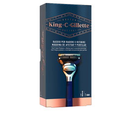 Gillette Rasoir KING homme 5 lames avec tondeuse et bande lubrifiante, 1 pièce