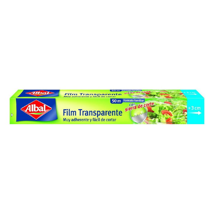Albal Film alimentaire transparent avec système de découpe facile, 50 m