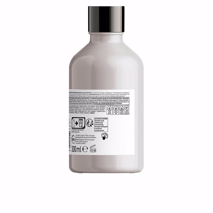 L'Oréal Professionnel Paris Shampoing Argent 300 ml Anti-Reflets Jaunes Cheveux Gris Blancs